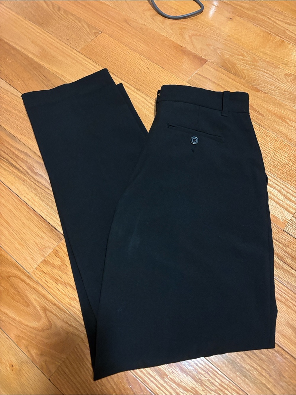 Calvin Klein Black Flat-Front Dress Pants